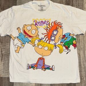 Nickelodeon RUG RATS White Cotton T-Shirt-size S/M